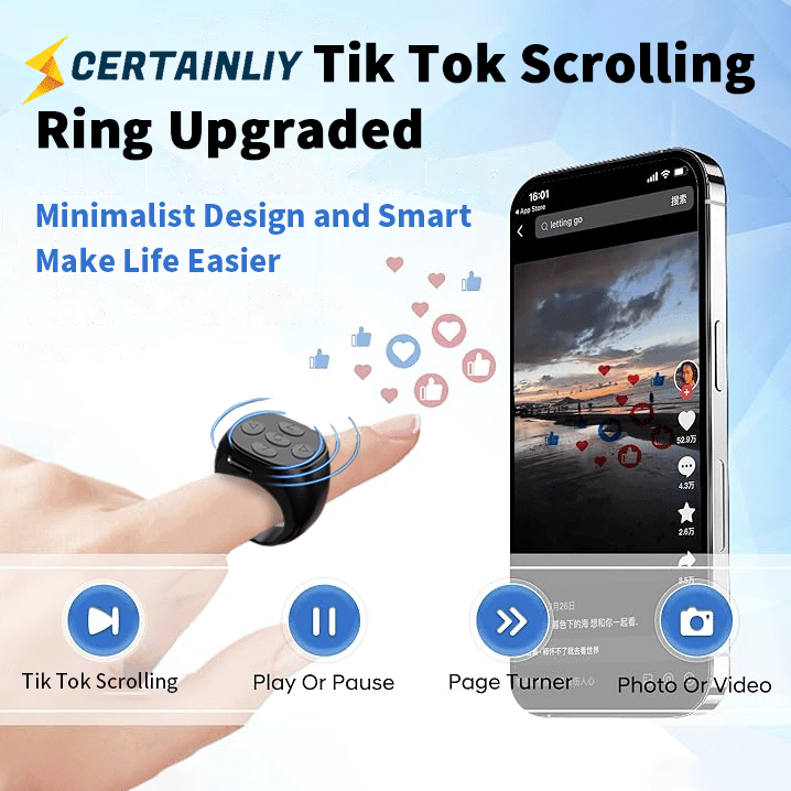 Christmas Promos- Fingertip Wireless Bluetooth Remote Control