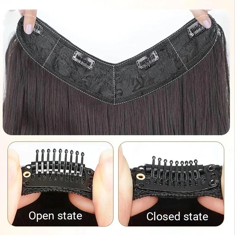 Xmas Specials Clip in U-Shaped Hair Extension Hairpiece for Women