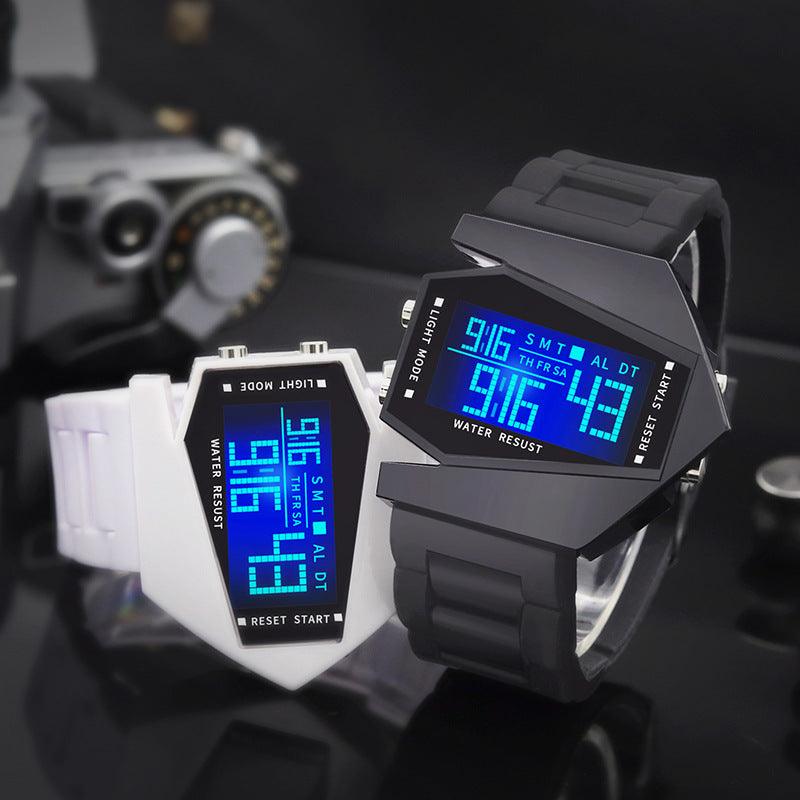 Creative luminous aeroplane shape LED watch