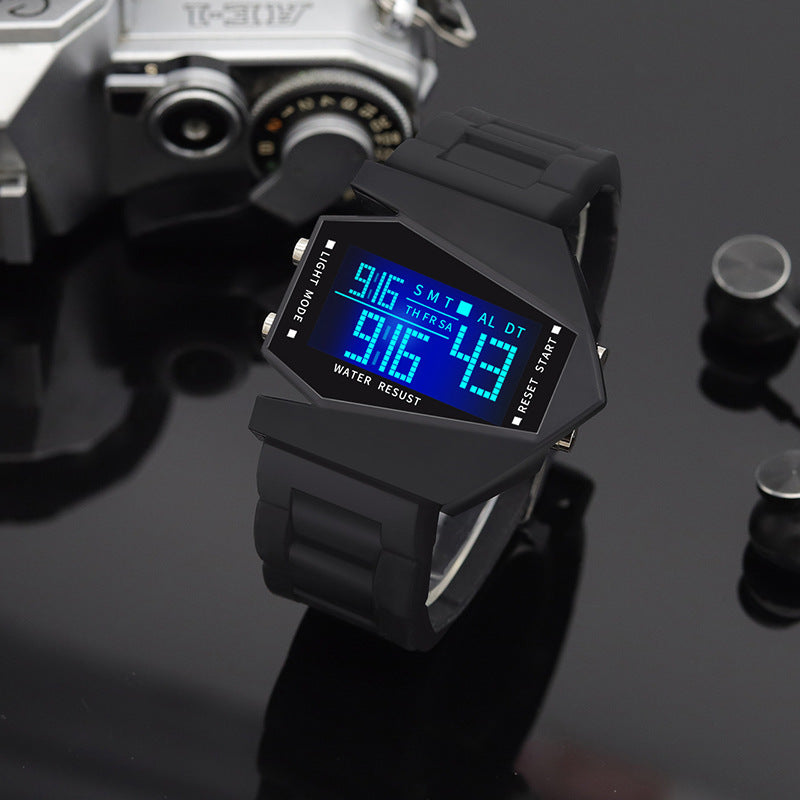 Creative luminous aeroplane shape LED watch