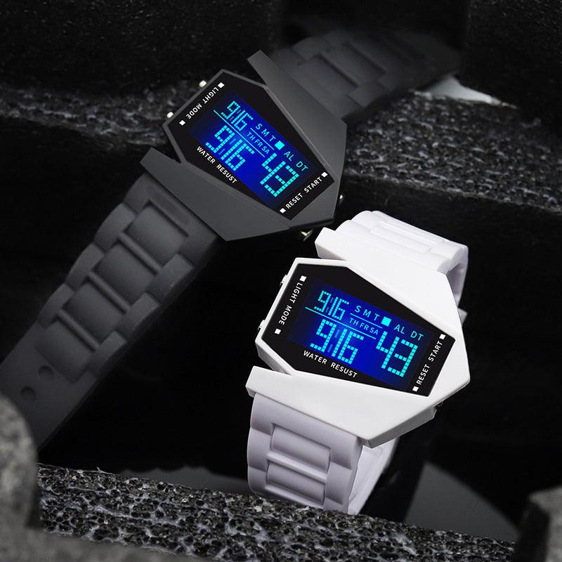 Creative luminous aeroplane shape LED watch