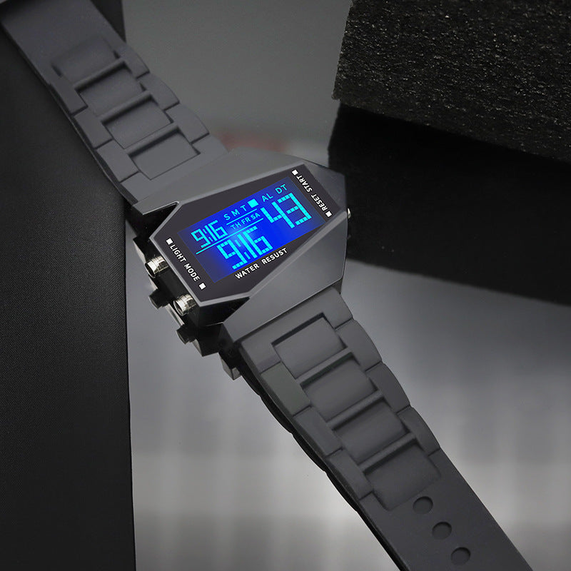 Creative luminous aeroplane shape LED watch