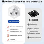 360° Swivel Triple Ball Casters Furniture Mobility Gods