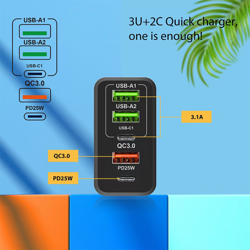 New Hot Selling [Practical Gift] 65W Multiple-Ports Fast Charger