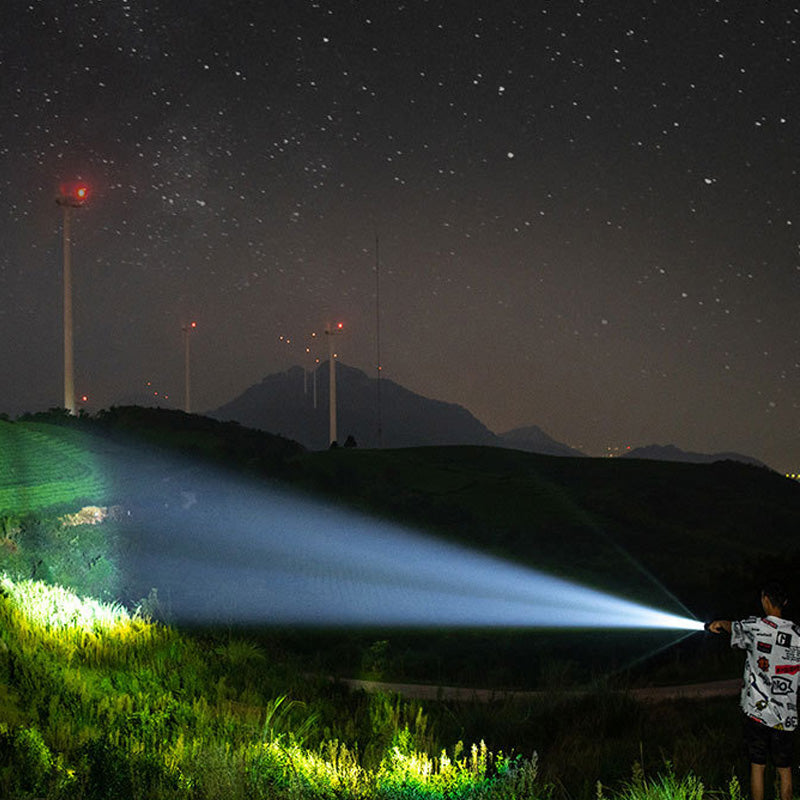 LED Strong Light Retractable Flashlight - Ultra-Bright & Compact + Free USB Charging Cable