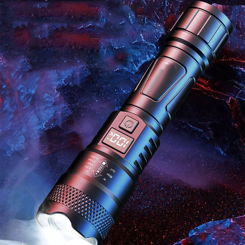 LED Strong Light Retractable Flashlight - Ultra-Bright & Compact + Free USB Charging Cable