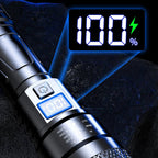 LED Strong Light Retractable Flashlight - Ultra-Bright & Compact + Free USB Charging Cable