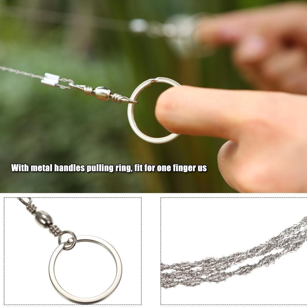 Survival Gear Stainless Steel Wire Saw – Durable & Portable