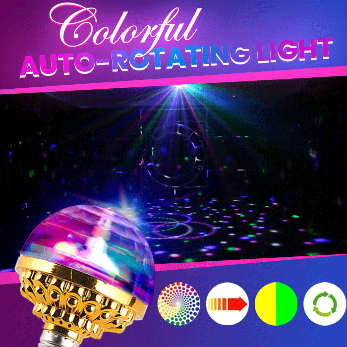 Colorful Rotating Disco Ball Light