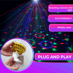 Colorful Rotating Disco Ball Light