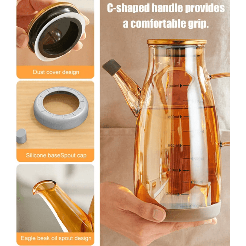 Leak-Proof Oil Dispenser Bottle with Drip-Free Spout – No Mess, Just Precision