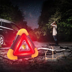 3-IN-1 solar emergency triangle warning light at the roadside