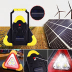 3-IN-1 solar emergency triangle warning light at the roadside