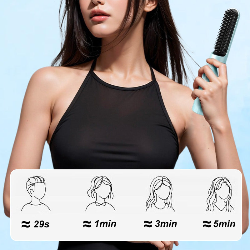 2-in-1 Rechargeable Long-lasting Straightening Comb