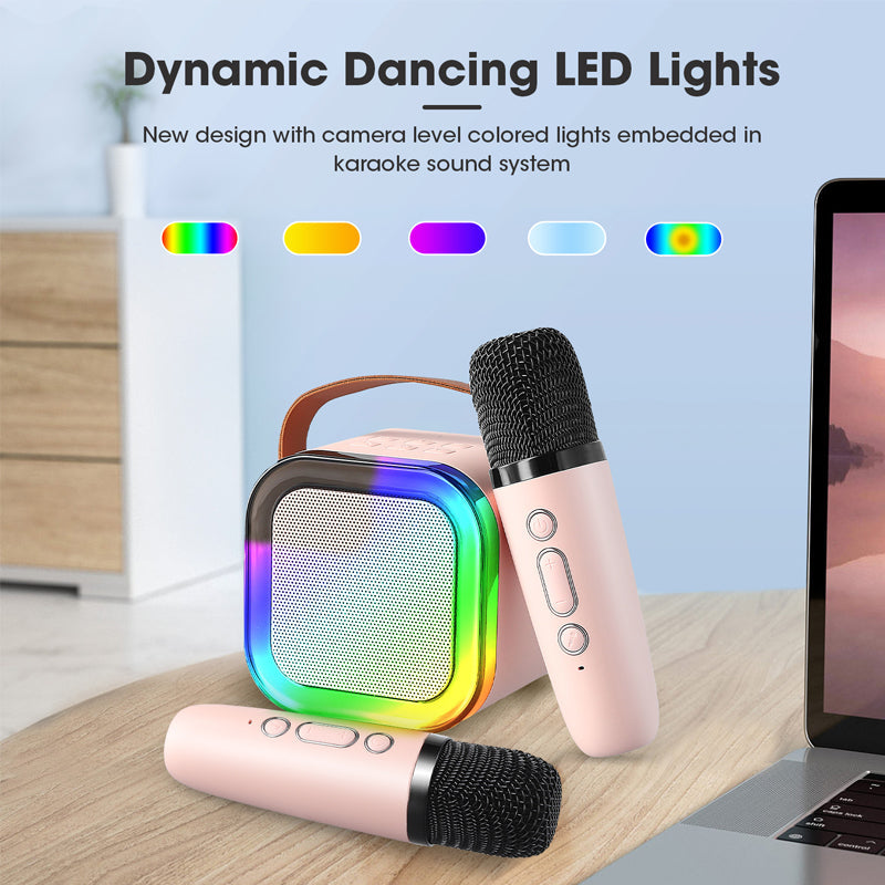Promotion Mini Karaoke Machine with Wireless Microphones