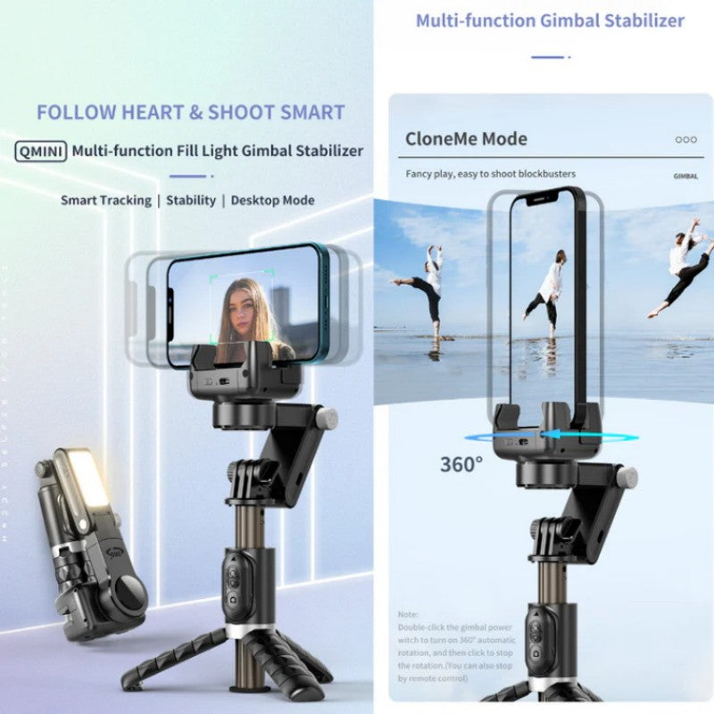 Sales - 360° Rotating 3-Axis Foldable Gimbal Stabilizer for Smartphones Recording