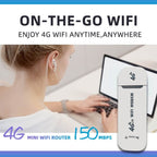 SALE – ! 4G LTE USB WiFi Router – 150Mbps, 10-User Hotspot, Global SIM Unlocked & Plug-and-Play