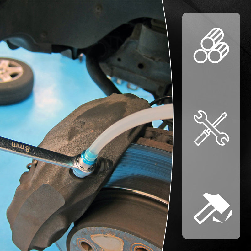 7-12mm Brake Bleeder Wrench Set with Silicone Hose（ ）