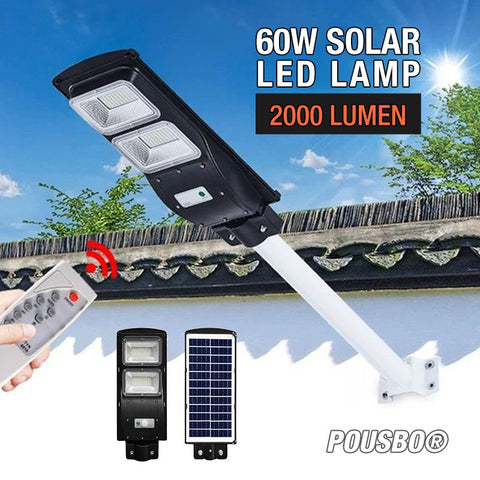 Pousbo® 60W Solar LED Lamp Lumen