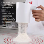 Battery Operated Electric Flour Sifter for Baking