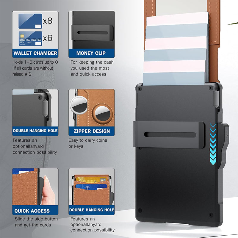 Half Price - Slim Wallet Credit Card Holder with Money Clip