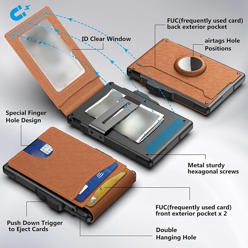 Half Price - Slim Wallet Credit Card Holder with Money Clip