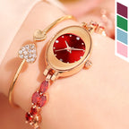 Women's Colored Zircon Bracelet Watch