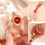 New Design Women's Colored Zircon Bracelet Watch