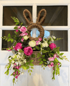 Easter Sale - Bunny Basket Hanging Wall Pocket Spring Decor