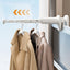 Extendable 5-Hole Clothes Hanger Rack for Window Frame