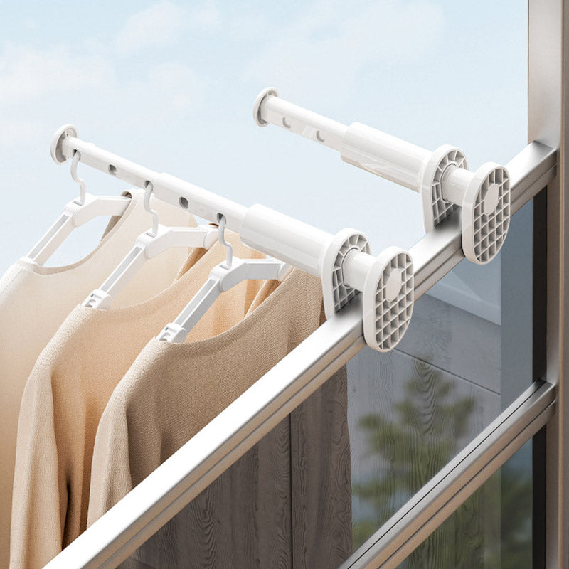 Extendable 5-Hole Clothes Hanger Rack for Window Frame