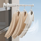 Extendable 5-Hole Clothes Hanger Rack for Window Frame