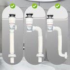 Multi-Use Flexible Drain Pipe with Odor Prevention Cup