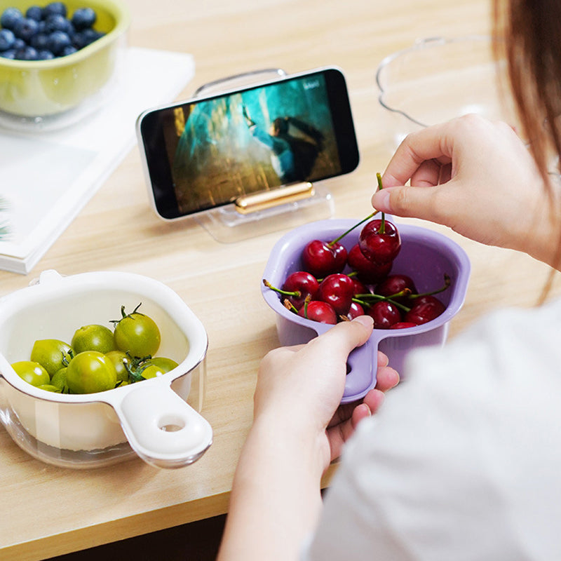 Multi-function Handheld Dual-Layer Draining Basket