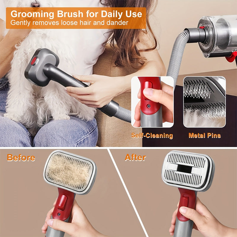 Automatic Pet Hair Grooming Vacuum Cleaner Kit