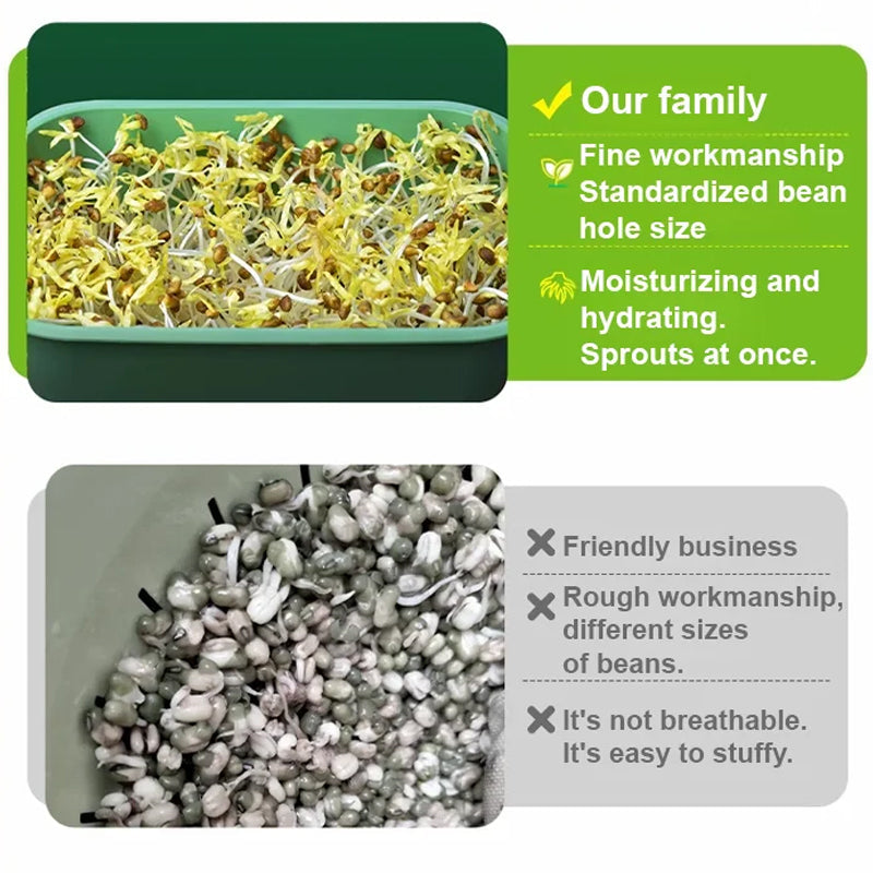Limited stock available Stackable Bean Sprout Growing Box - Multi-layer Design, Perfect for Home Cultivation, Healthy Green Living