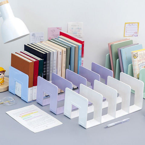 Multifunctional Desk Book Organizer with 4 Compartments