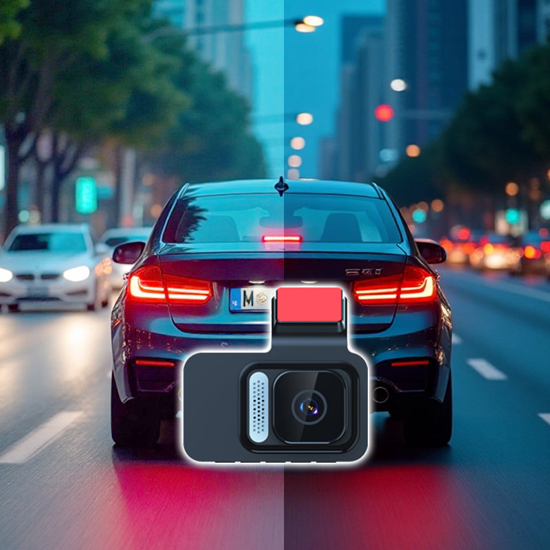 300-Degree Coverage 1080P WiFi Dual Dash Cam with Night Vision