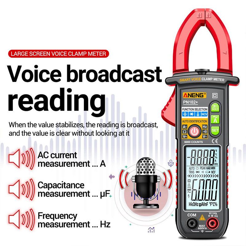 NOW! Smart multi-purpose multifunctional clamp meter with automatic voice output