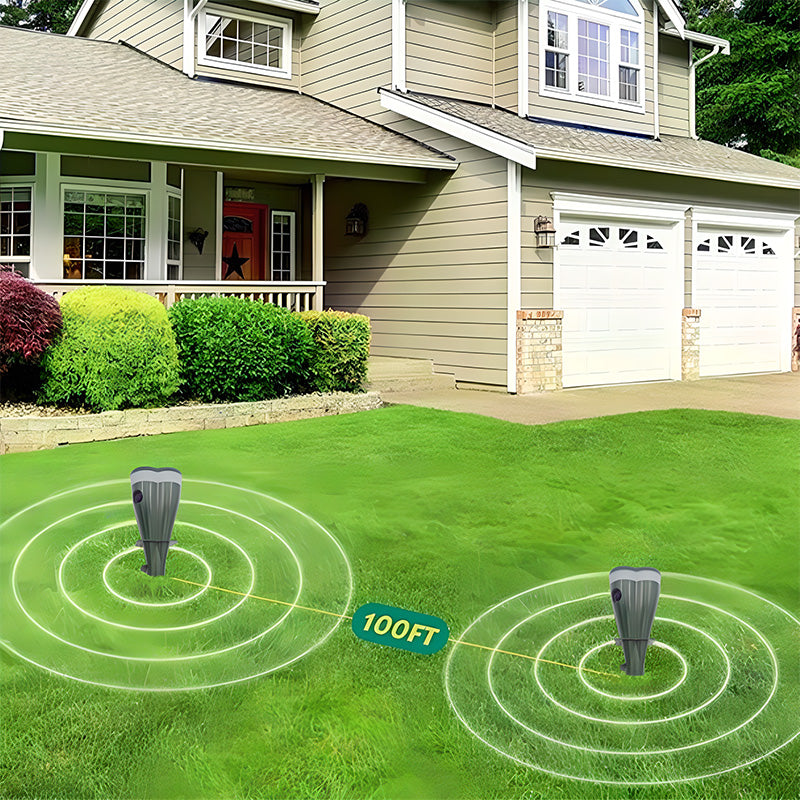 Time- Solar Powered Waterproof Screw Mole Repellent