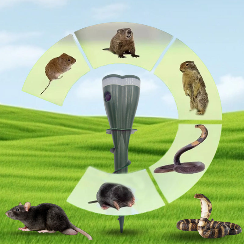 Time- Solar Powered Waterproof Screw Mole Repellent