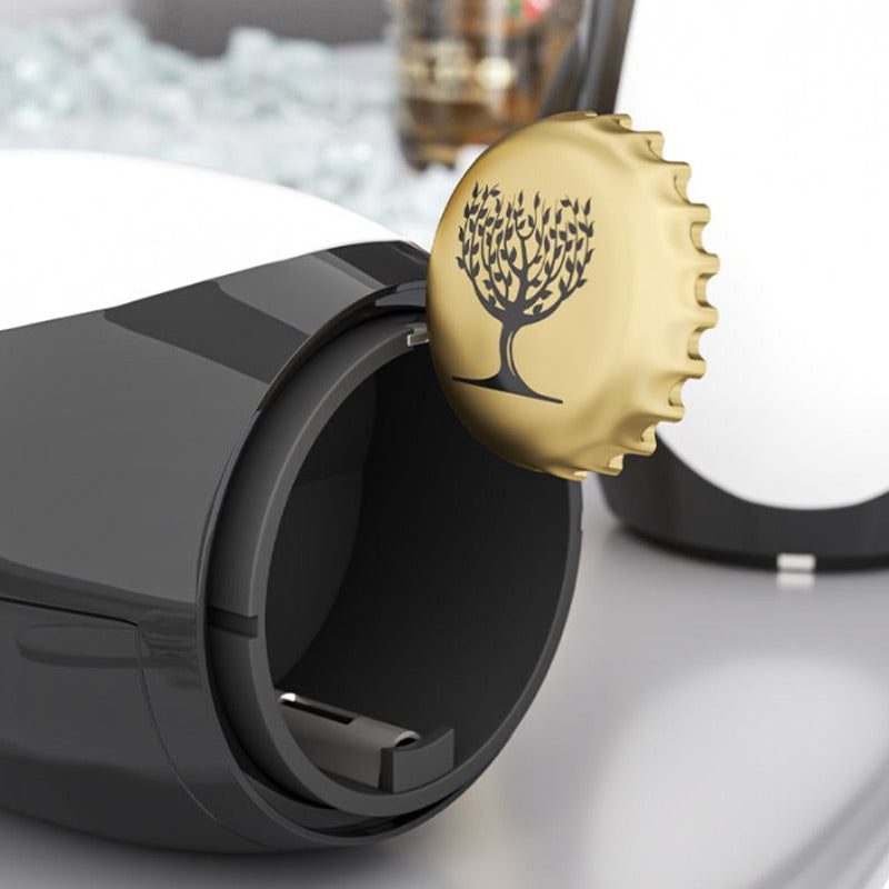 Stainless Steel Beer Bottle Opener With Automatic PopUp