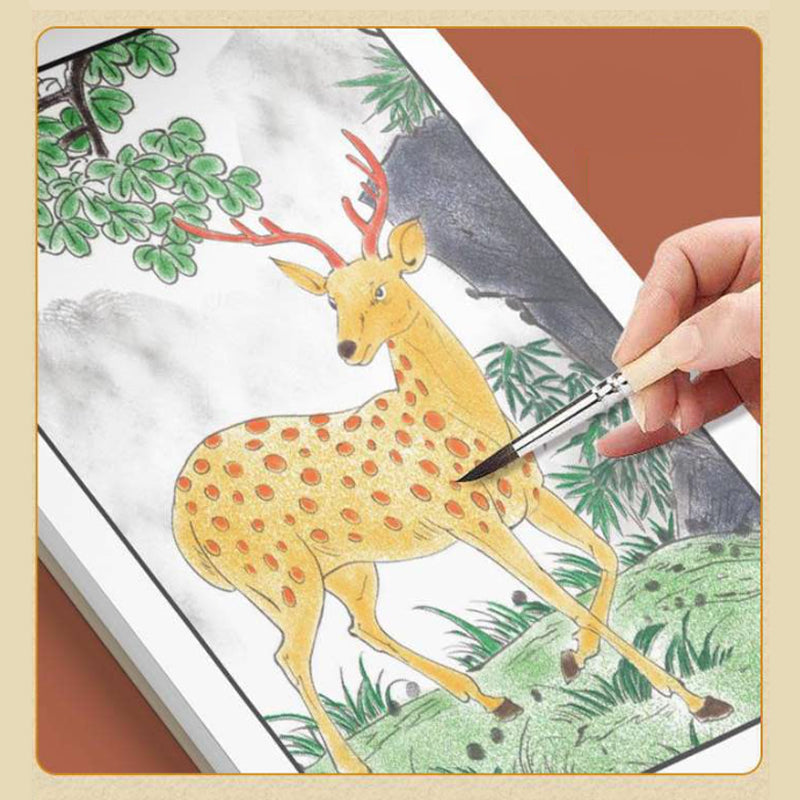 Chinese Painting White Drawing Copying Album