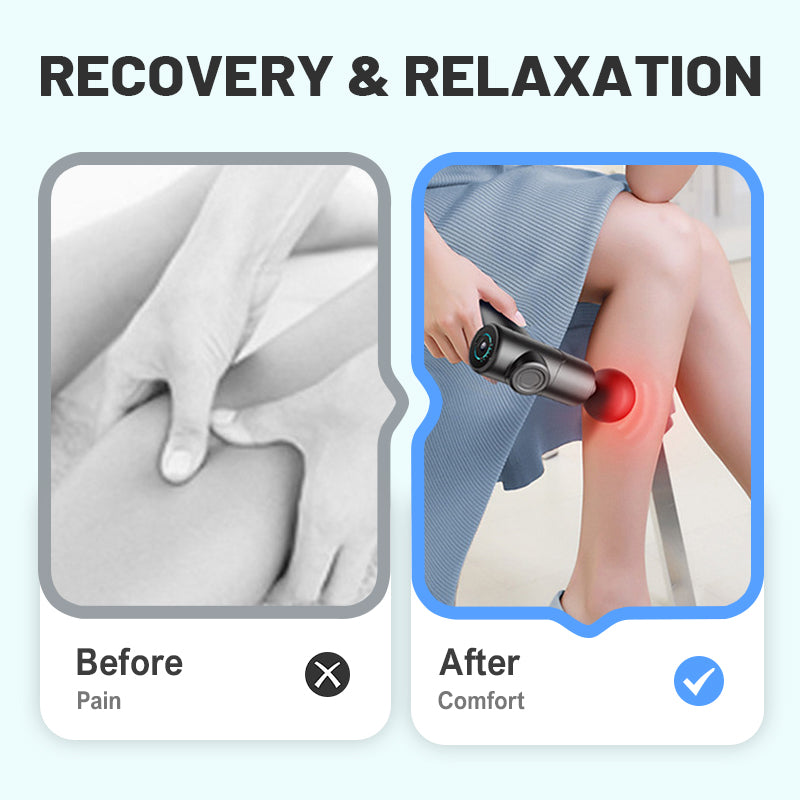 Portable Deep Tissue Massager with 6 Speeds & 8 Heads