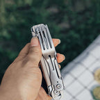 6 in 1 Stainless Steel Folding Camping Utensils