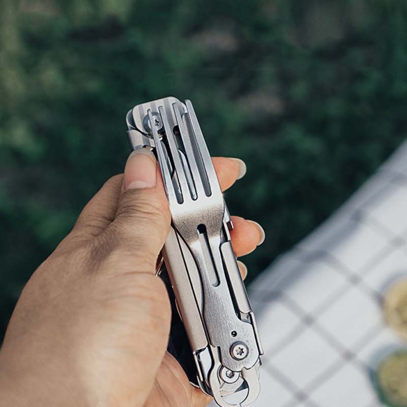 6 in 1 Stainless Steel Folding Camping Utensils