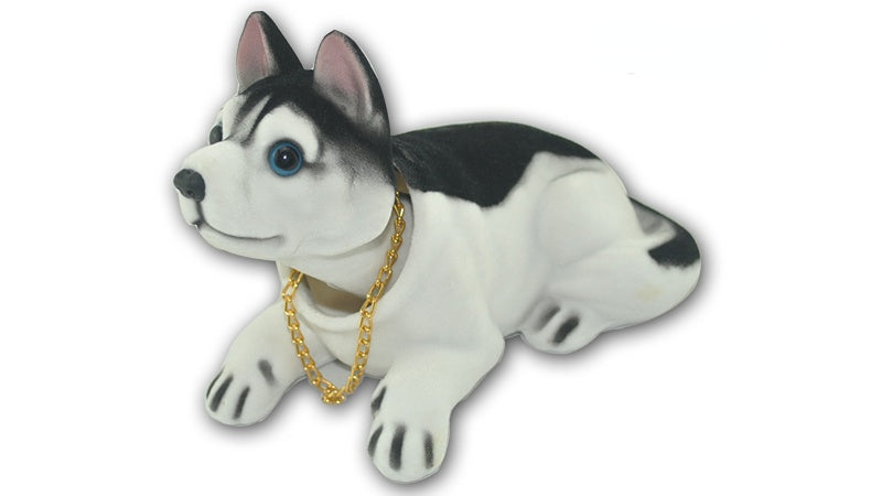A charming and dominant dog with a shaking head will accompany you on the path to wealth