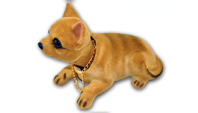 A charming and dominant dog with a shaking head will accompany you on the path to wealth