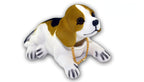 A charming and dominant dog with a shaking head will accompany you on the path to wealth