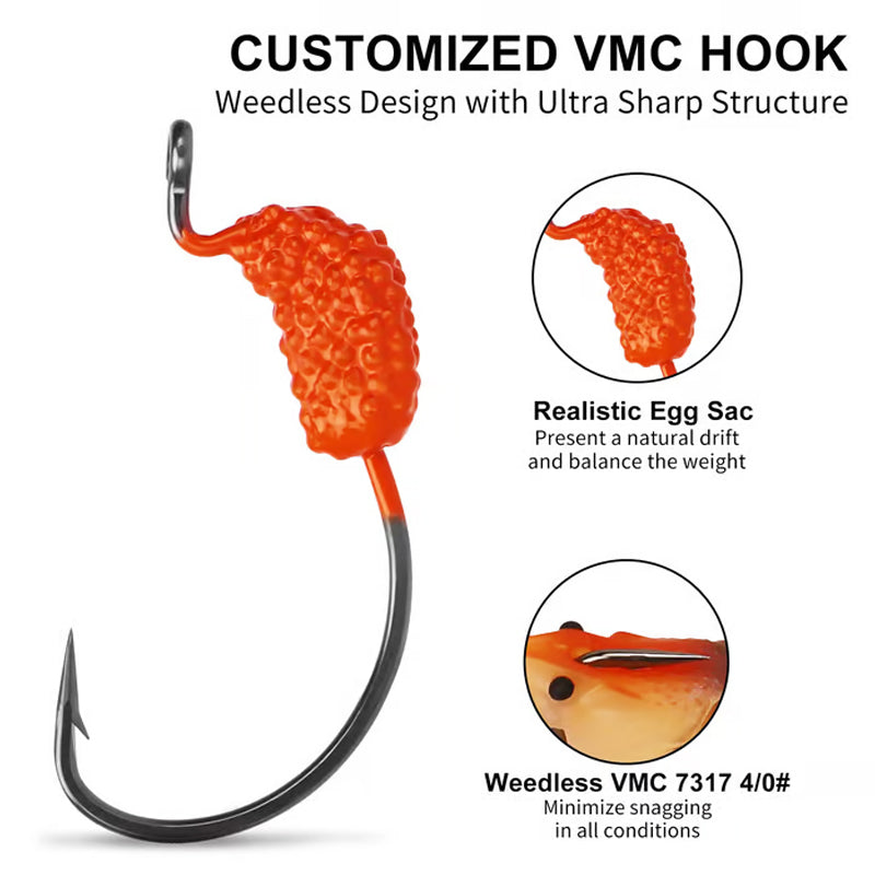Soft Shrimp Swimbait Pre-rigged Fishing Jig Lures